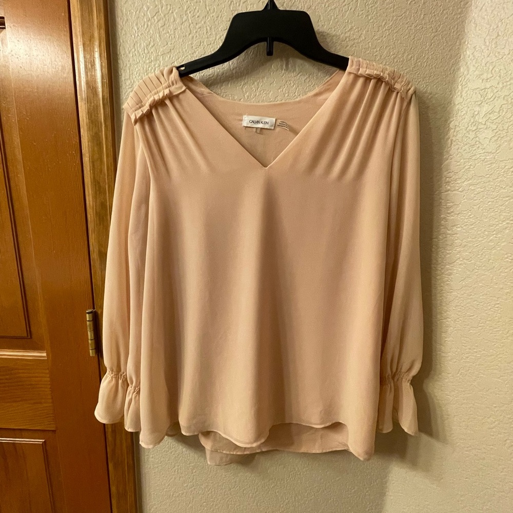 Calvin Klein Blush colored blouse, medium
